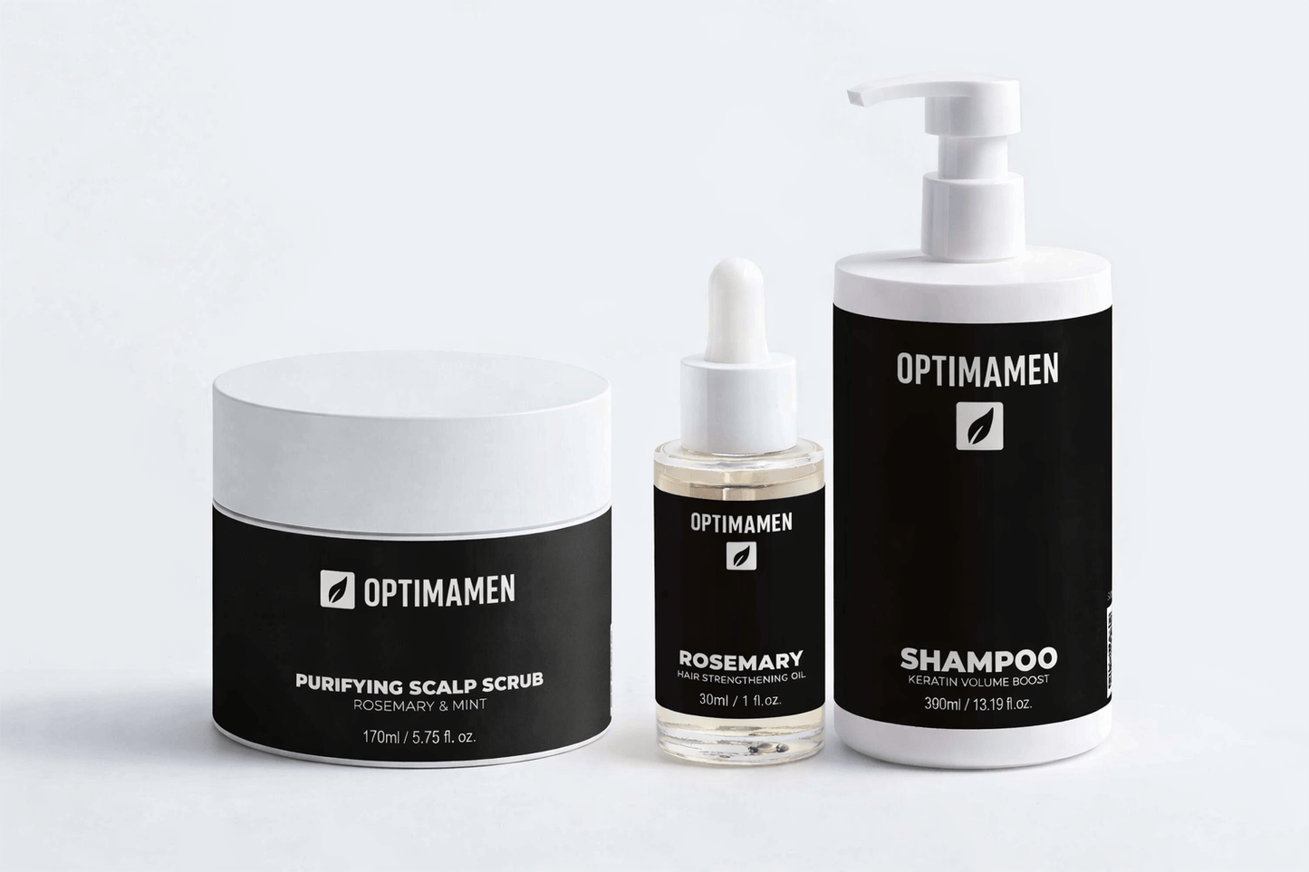 Collectie foto van de Hair Care Essentials bundel op een witte achtergrond