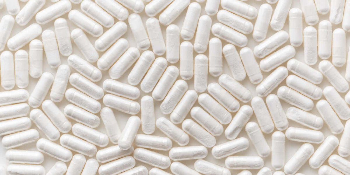 Een grote hoeveelheid magnesium pillen