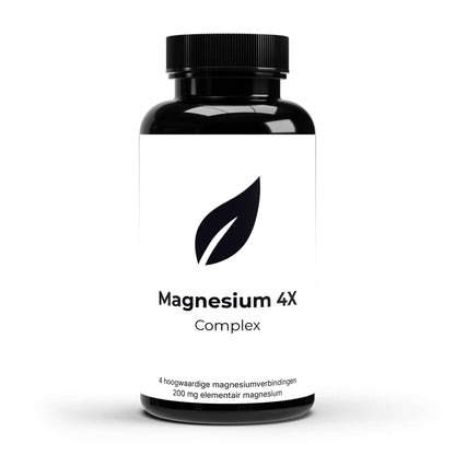 Voorzijde fles magnesium bisglycinaat supplement