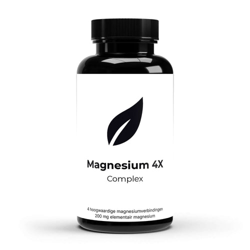Voorzijde fles magnesium bisglycinaat supplement