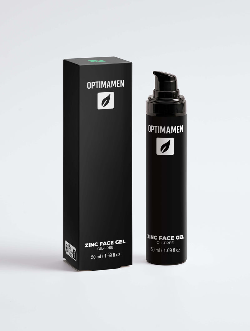 Olievrije moisturizer voor mannen in een zwarte verpakking op een witte achtergrond