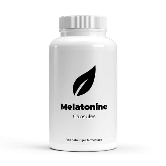 Melatonine capsules bottle for natural sleep remedy and improved sleep quality.